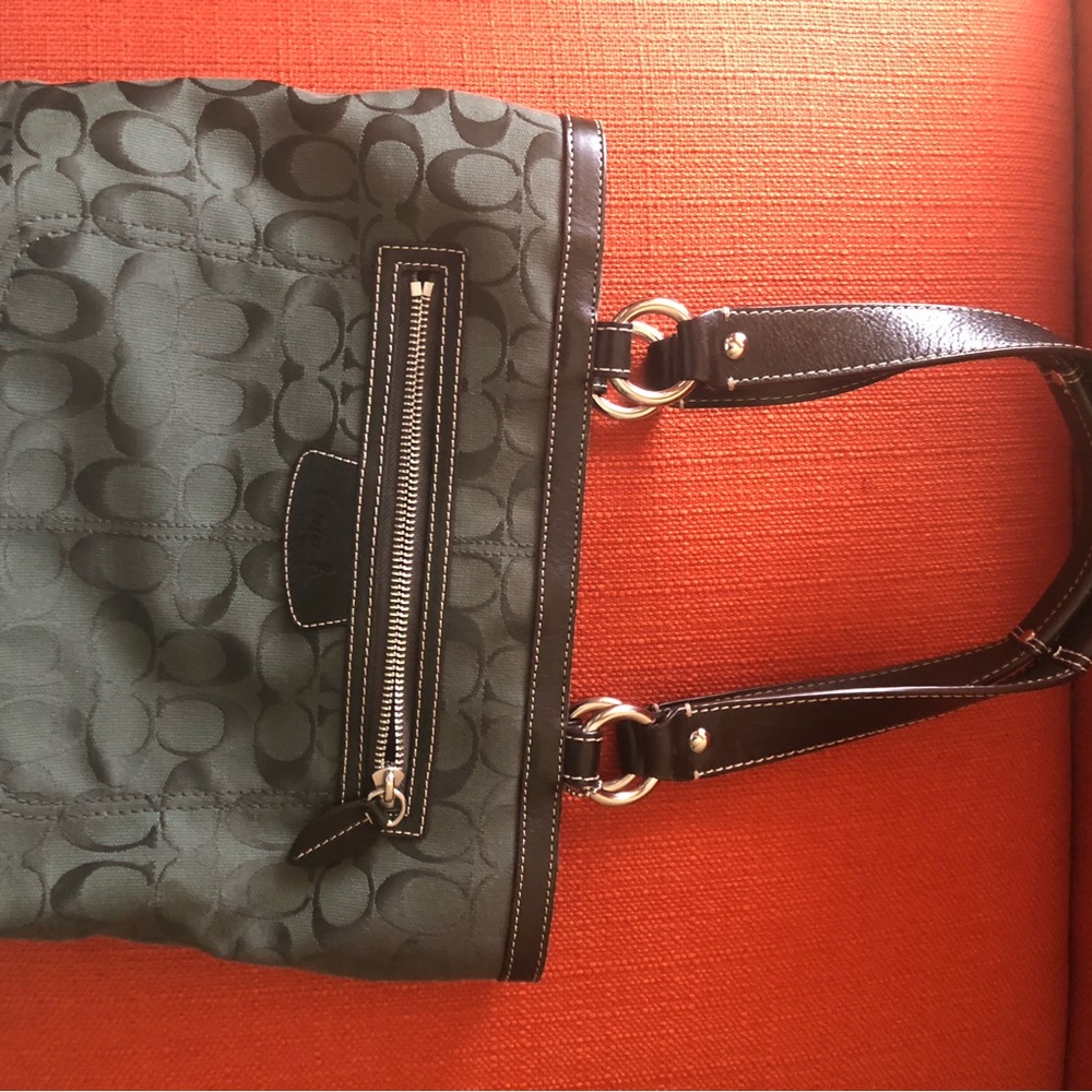 Green Coach Shoulder Bag